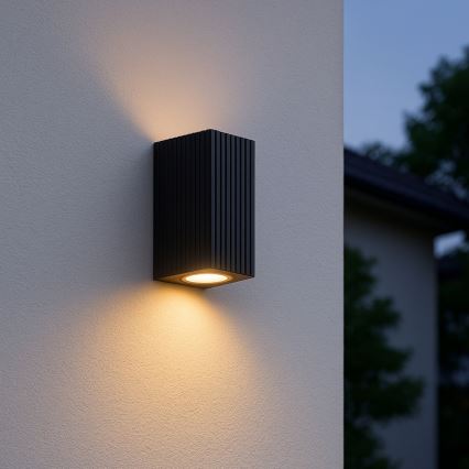 Brilliant - Wandlamp voor buiten JELANI 2xGU10/10W/230V IP44 zwart