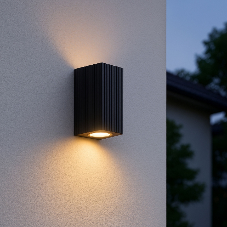 Brilliant - Wandlamp voor buiten JELANI 2xGU10/10W/230V IP44 zwart