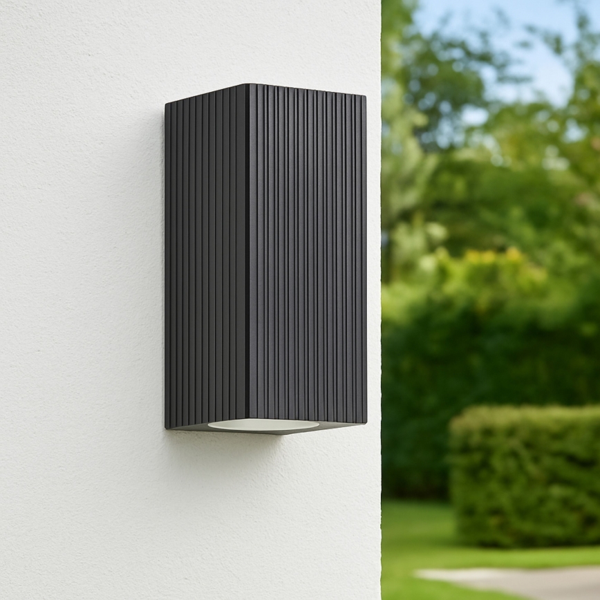Brilliant - Wandlamp voor buiten JELANI 2xGU10/10W/230V IP44 zwart