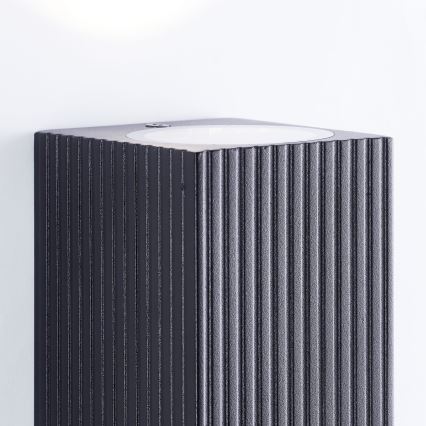 Brilliant - Wandlamp voor buiten JELANI 2xGU10/10W/230V IP44 zwart