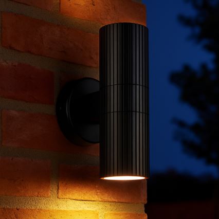 Brilliant - Wandlamp voor buiten KEOLA 2xGU10/10W/230V IP44 zwart