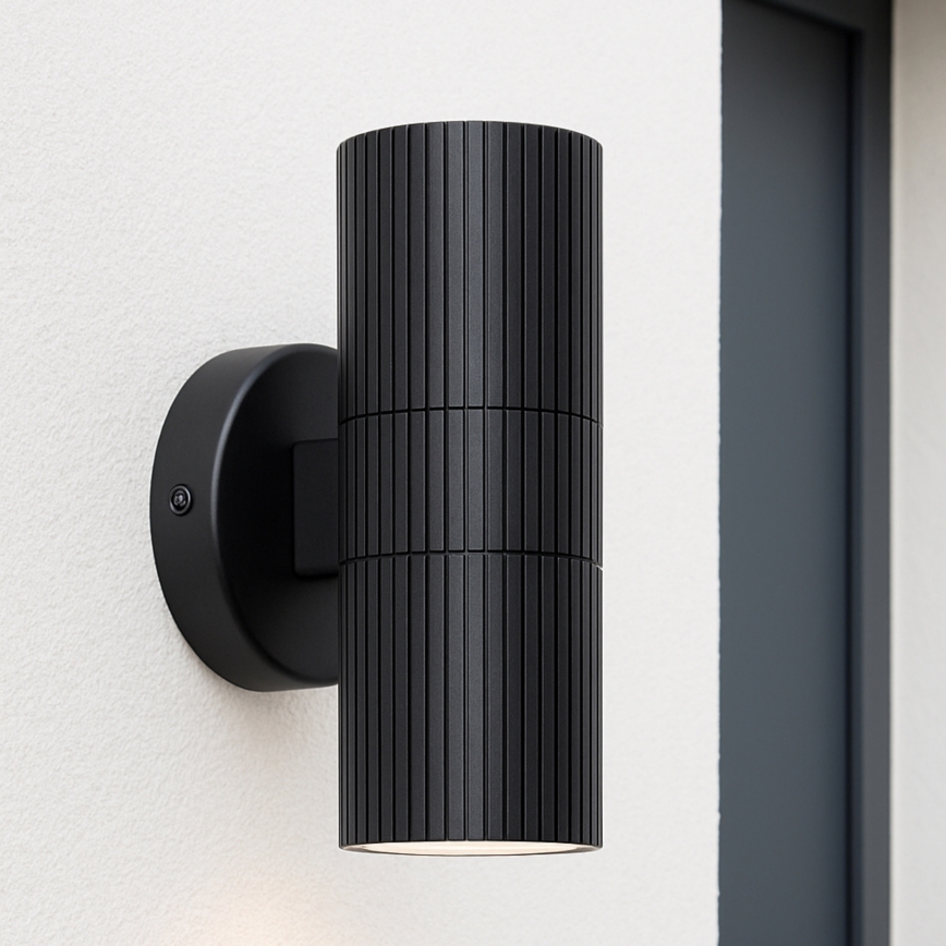 Brilliant - Wandlamp voor buiten KEOLA 2xGU10/10W/230V IP44 zwart