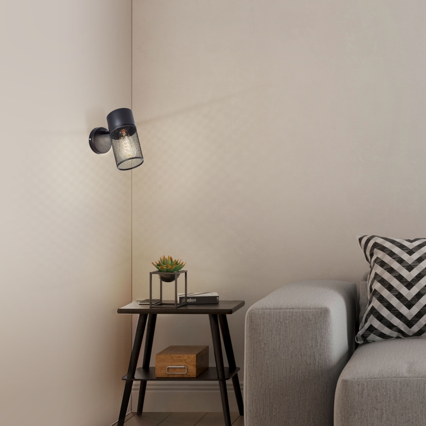 Brilliant - Wandspot KAMOLO 1xE27/40W/230V zwart
