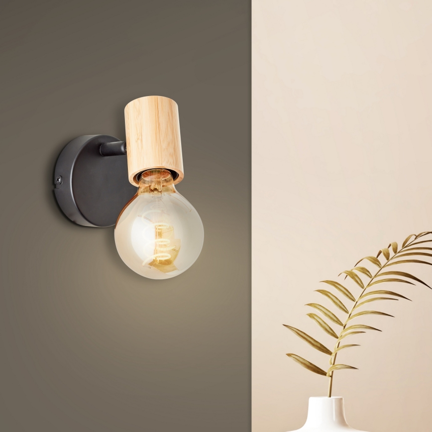 Brilliant - Wandspot KERRY 1xE27/40W/230V bamboe