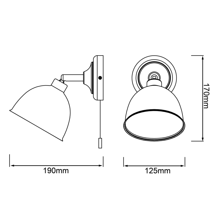 Brilliant - Wandspot TELIO 1xE14/28W/230V wit