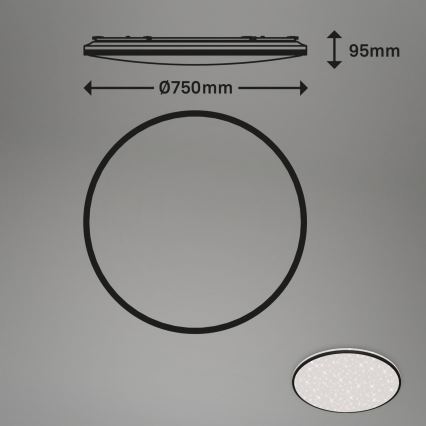 Brilo 3447-315 - Plafonnier à intensité variable STARRY SKY LED/80W/230V 3000-6000K + télécommande