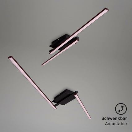 Brilo 3500-015 - Plafonnier LED STAFF 2xLED/6W/230V noir