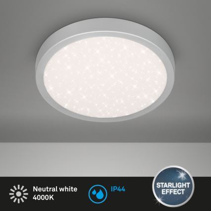 Brilo 3649-014 - LED Badkamer plafondlamp RUNA LED/18,5W/230V IP44 zilver