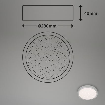 Brilo 3649-014 - Plafonnier salle de bain RUNA LED/18,5W/230V IP44 argent