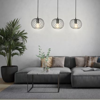 Brilo 4037-035 - Hanglamp met kabel WINKI 3xE27/40W/230V