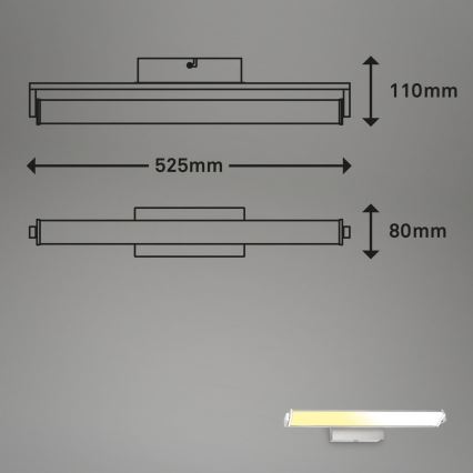 Brilo - Applique murale à intensité variable LED/18W/230V 2700-4000K argent