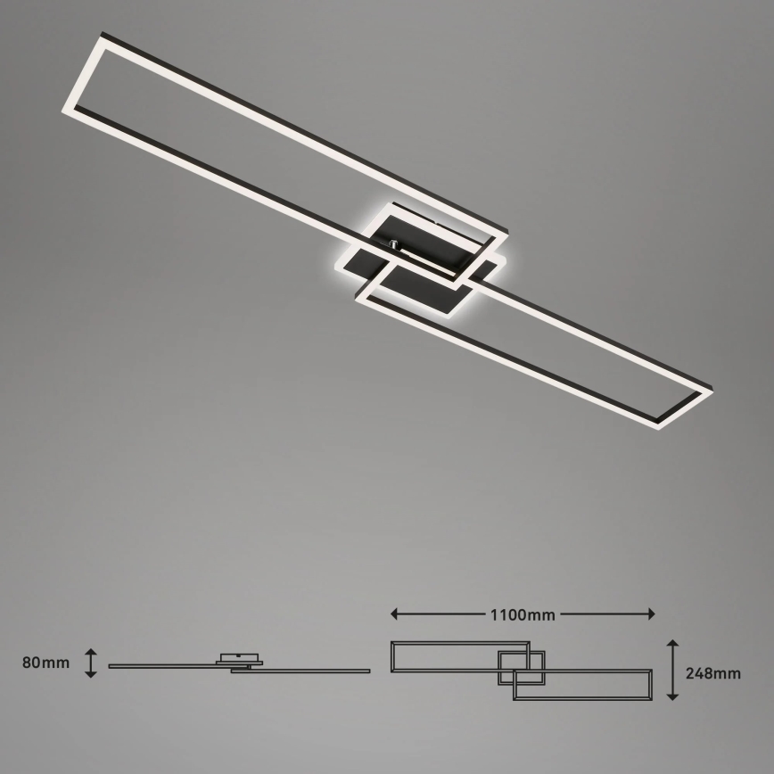Brilo - Dimbare LED bevestigde hanglamp FRAME 2xLED/20W/230V 2700-6500K + afstandsbediening