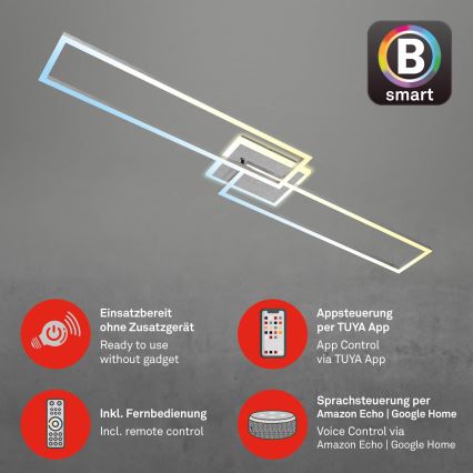 Brilo - Dimbare LED bevestigde hanglamp FRAME 2xLED/20W/230V 2700-6500K Wi-Fi Tuya + afstandsbediening