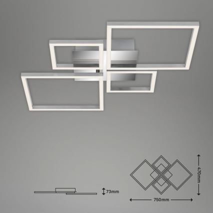 Brilo - Dimbare LED bevestigde hanglamp FRAME LED/44W/230V