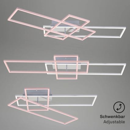 Brilo - Dimbare LED bevestigde hanglamp FRAME LED/51W/230V 2700-5000K mat chroom + afstandsbediening