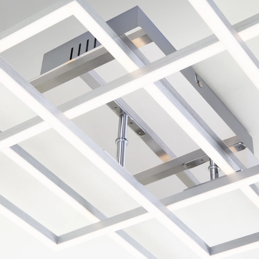 Brilo - Dimbare LED bevestigde hanglamp FRAME LED/51W/230V 2700-5000K mat chroom + afstandsbediening