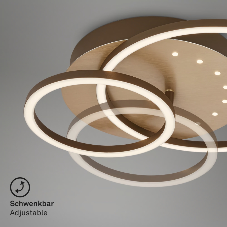 Brilo - dimbare LED-plafondlamp LED/26W/230V 3000K bruin