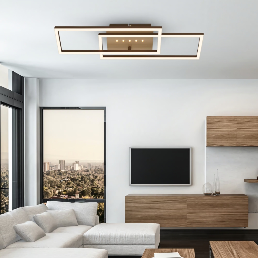 Brilo - Dimbare LED-plafondlamp LED/30W/230V 3000K bruin