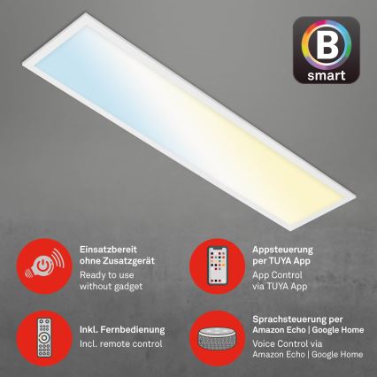 Brilo - Dimbare LED plafondlamp PIATTO LED/28W/230V 3000-6500K Wi-Fi Tuya + afstandsbediening