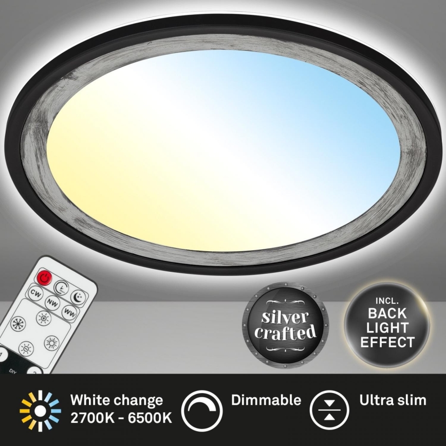 Brilo - Dimbare LED plafondlamp SLIM LED/22W/230V 2700-6500K + afstandsbediening