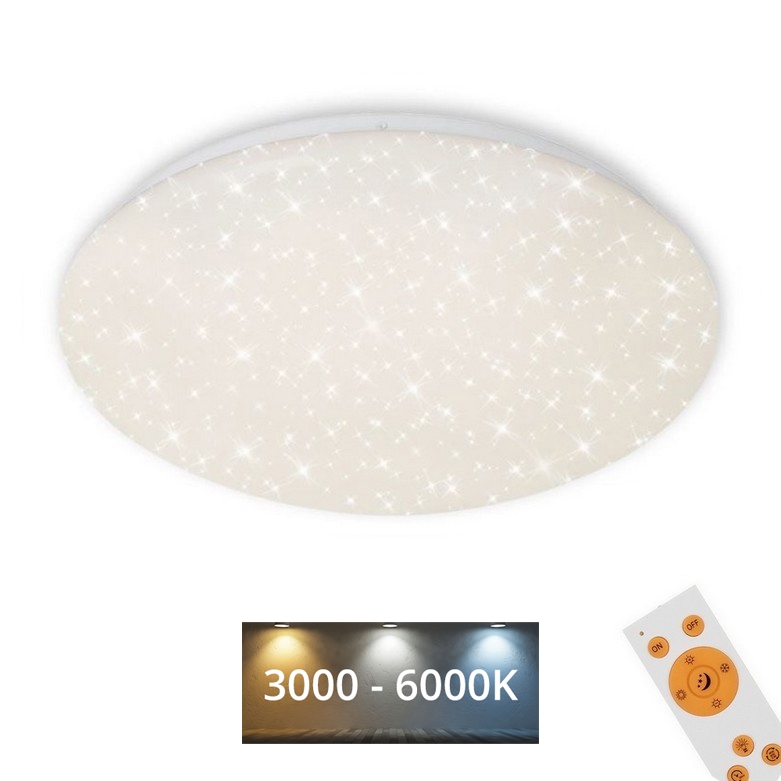 Brilo - Dimbare LED plafondlamp STARRY SKY LED/22W/230V 3000-6000K + afstandsbediening