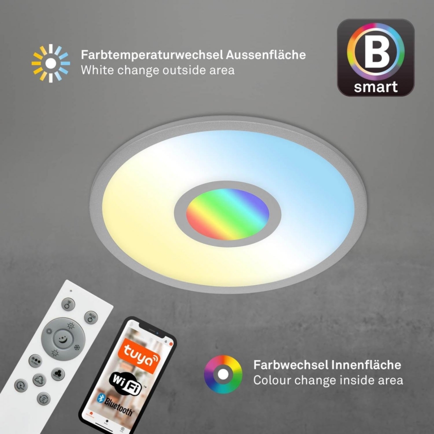 Brilo - Dimbare LED RGB plafondlamp CENTRO LED/24W/230V 2700-6500K Wi-Fi Tuya + afstandsbediening