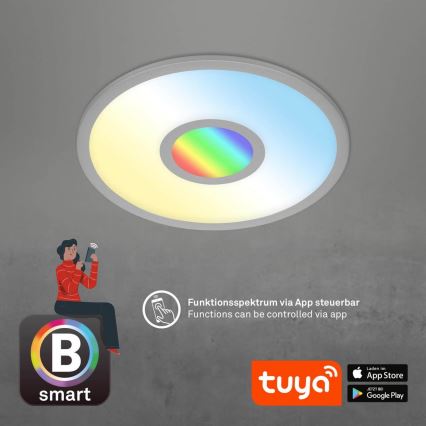 Brilo - Dimbare LED RGB plafondlamp CENTRO LED/24W/230V 2700-6500K Wi-Fi Tuya + afstandsbediening