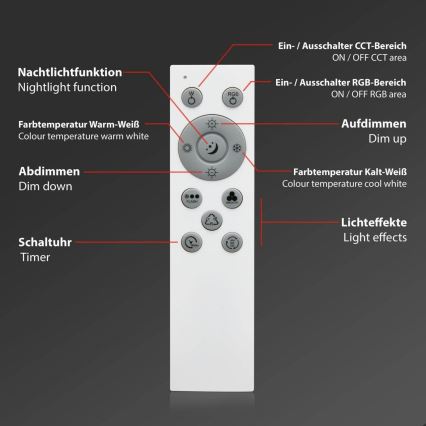 Brilo - Dimbare LED RGB plafondlamp CENTRO LED/24W/230V 2700-6500K Wi-Fi Tuya + afstandsbediening