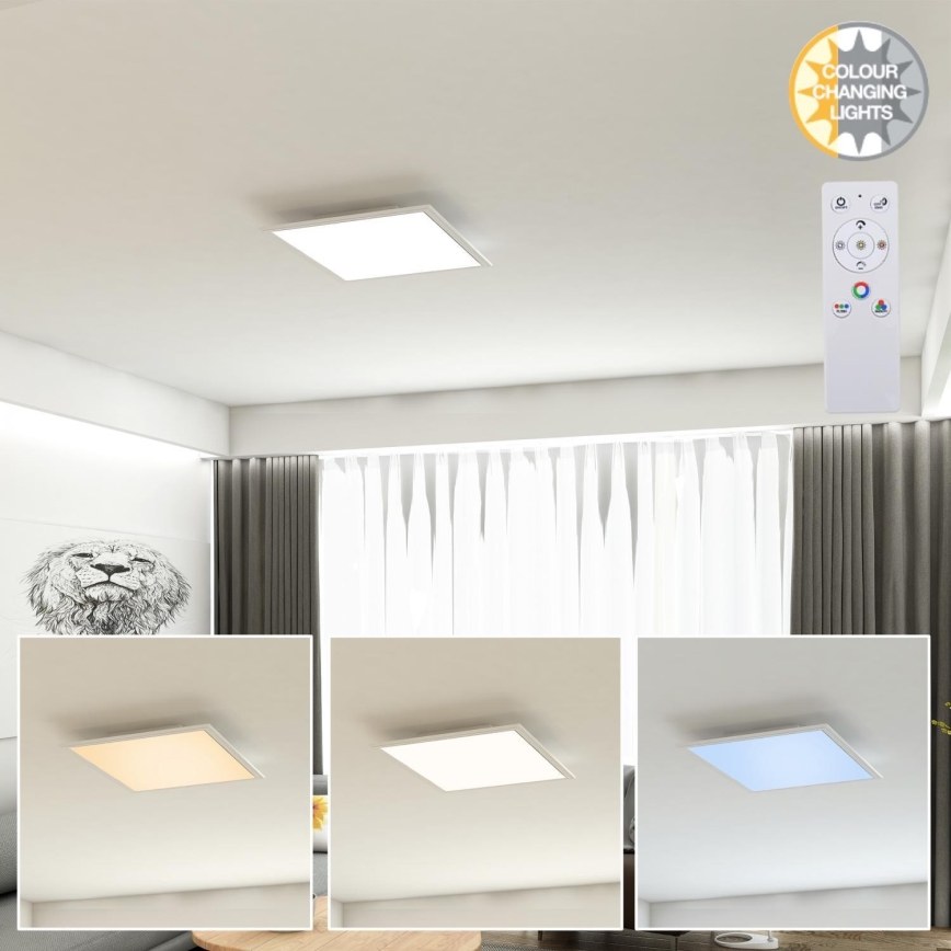 Brilo - Dimbare LED RGB plafondlamp COLOUR LED/15W/230V 3000-6500K + afstandsbediening
