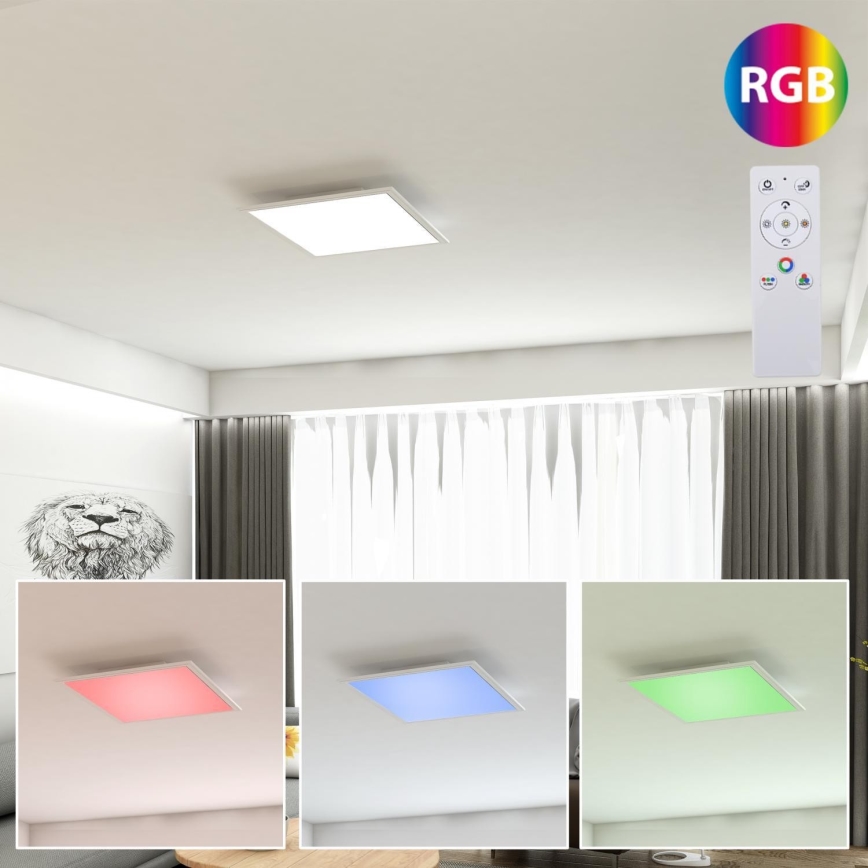 Brilo - Dimbare LED RGB plafondlamp COLOUR LED/15W/230V 3000-6500K + afstandsbediening