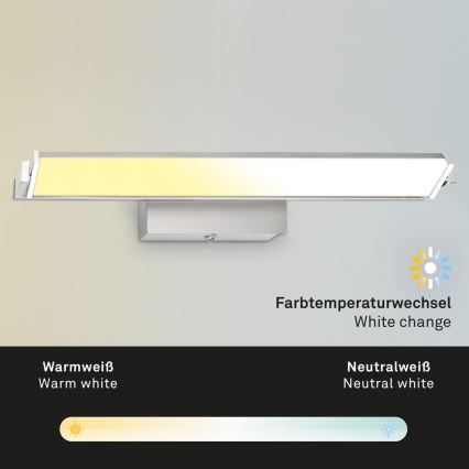 Brilo - Dimbare LED wandverlichting LED/18W/230V 2700-4000K zilver
