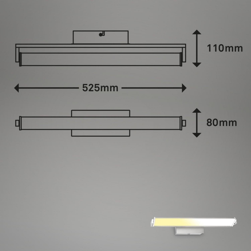 Brilo - Dimbare LED wandverlichting LED/18W/230V 2700-4000K zilver