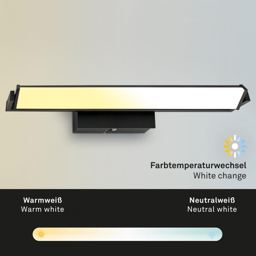 Brilo - Dimbare LED wandverlichting LED/18W/230V 2700-4000K zwart
