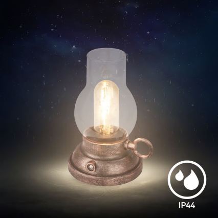 Brilo - LED dimbare oplaadbare tafellamp voor buiten KANEA LED/1,5W/5V IP44 1200 mAh bronskleurig