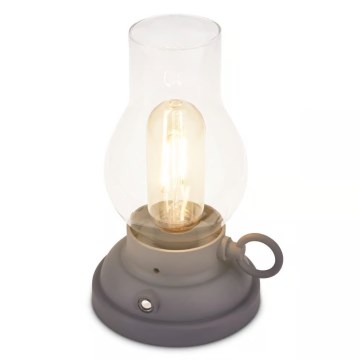 Brilo - Dimbare oplaadbare tafellamp voor buiten KANEA LED/1,5W/5V IP44 1200 mAh antraciet