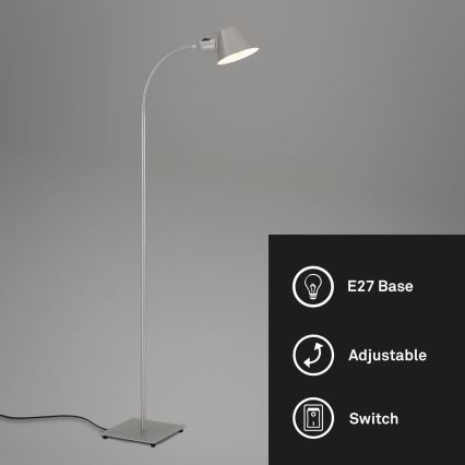 Brilo - Flexibel Staande lamp 1xE27/10W/230V zilver