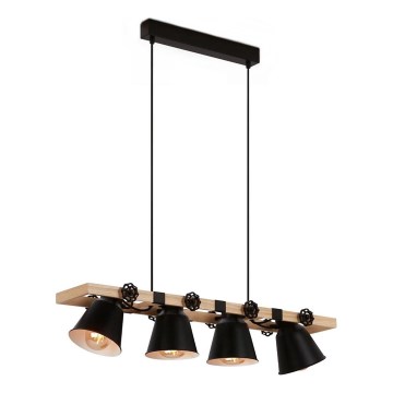 Brilo - Hanglamp aan een koord TALLE 4xE27/40W/230V rubberen boom