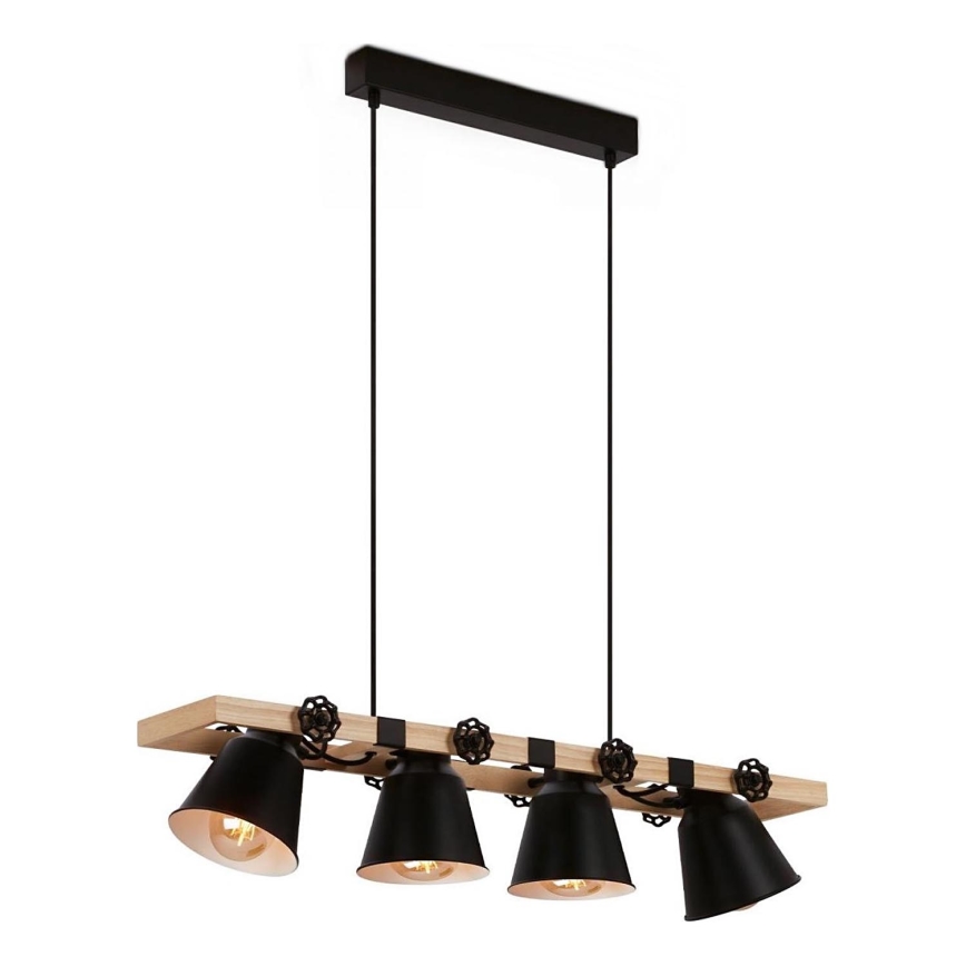 Brilo - Hanglamp aan een koord TALLE 4xE27/40W/230V rubberen boom