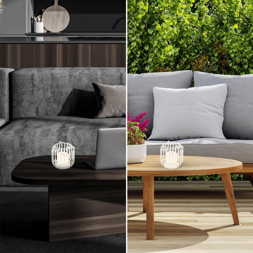 Brilo - Lampe de table d'extérieur à intensité variable et rechargeable LED/2W/5V IP44 blanc
