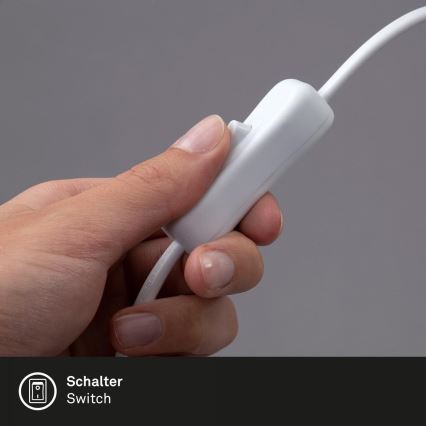 Brilo - Lampe de table flexible avec pince TRASNA LED/7,5W/230V blanc