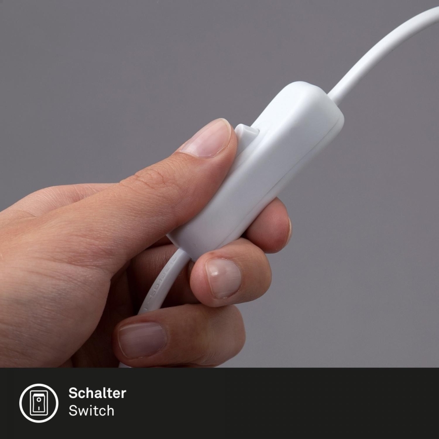 Brilo - Lampe de table flexible avec pince TRASNA LED/7,5W/230V blanc