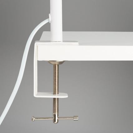 Brilo - Lampe de table flexible avec pince TRASNA LED/7,5W/230V blanc