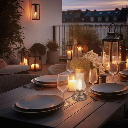 Brilo - Lampe de table LED d'extérieur rechargeable dimmable KANEA LED/1,5W/5V IP44 1200 mAh bronze