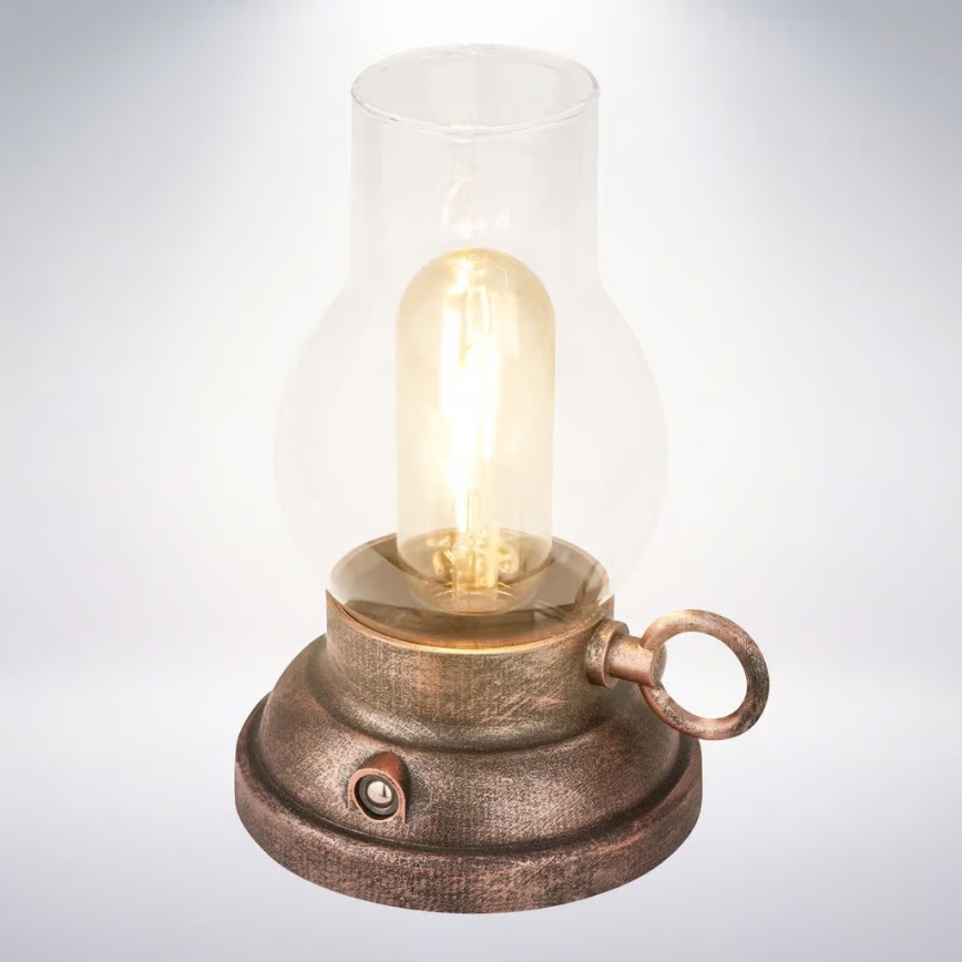 Brilo - Lampe de table LED d'extérieur rechargeable dimmable KANEA LED/1,5W/5V IP44 1200 mAh bronze