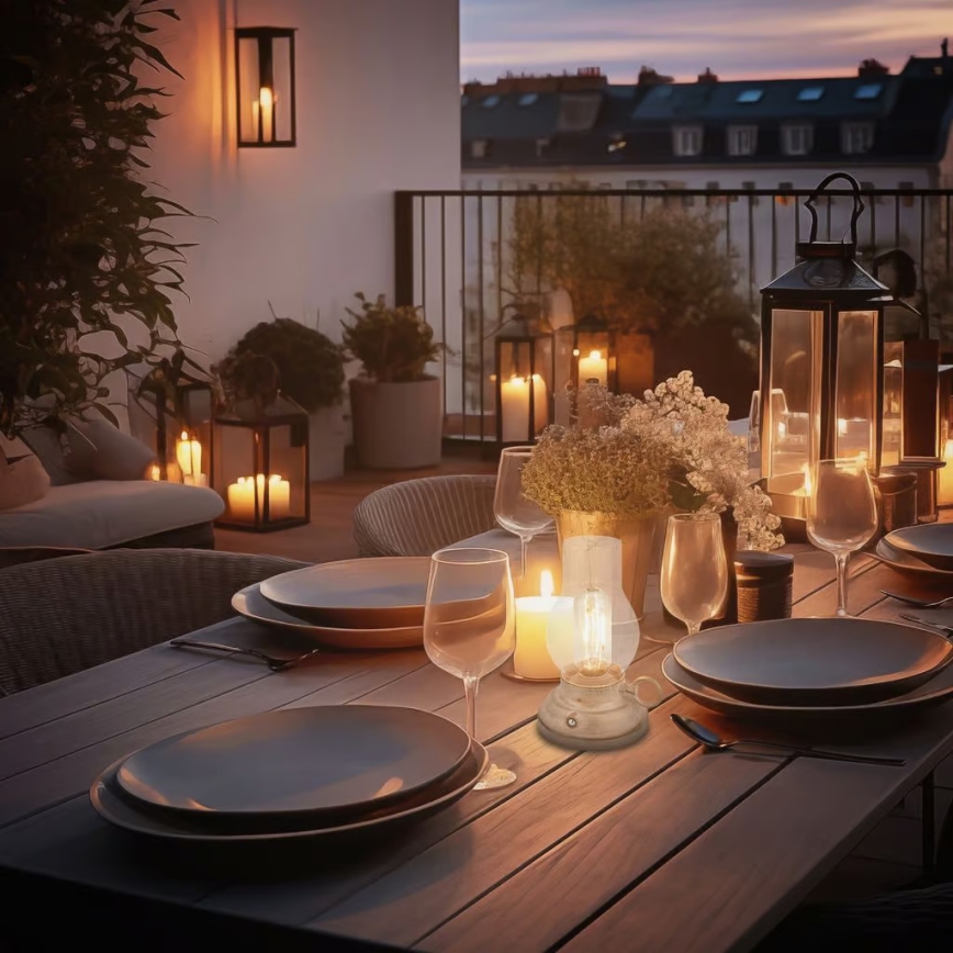 Brilo - Lampe de table LED extérieure rechargeable dimmable KANEA LED/1,5W/5V IP44 1200 mAh beige