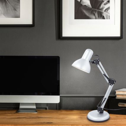 Brilo - Lampe de table PIXA 1xE14/25W/230V argentée