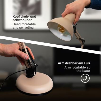 Brilo - Lampe de table PIXA 1xE14/25W/230V beige