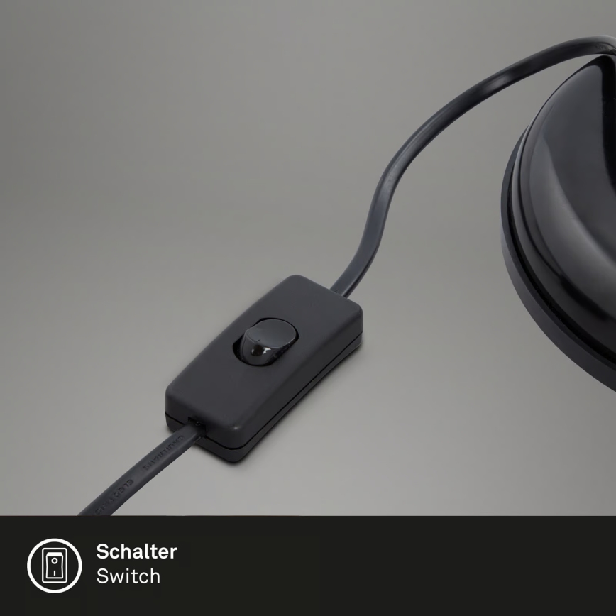 Brilo - Lampe de table PIXA 1xE14/25W/230V noire