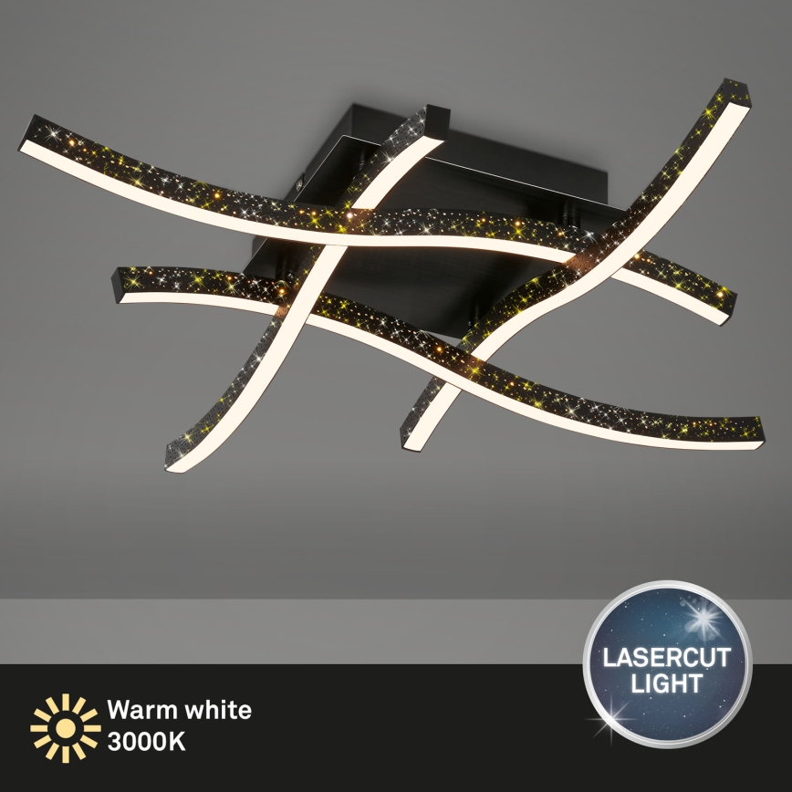 Brilo - LED Bevestigde Hanglamp REY 4xLED/6W/230V zwart