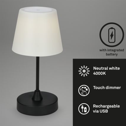 Brilo - LED Buiten dimbaar oplaadbaar lamp LED/3W/5V IP44 2000 mAh